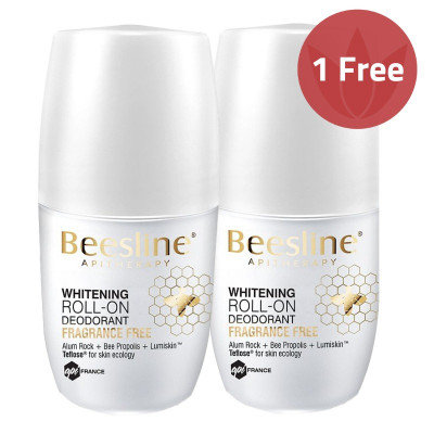 Beesline Roll-On Deo Whitening Fragrance Free 1+1 Offer
